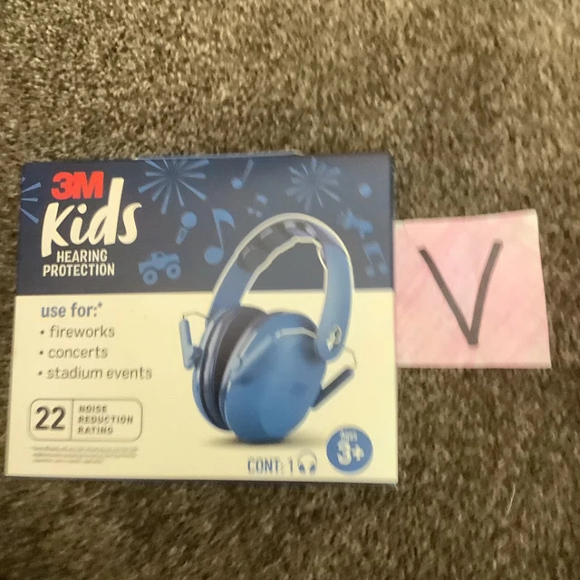 3M Kids Hearing Protection Ear Muffs Blue New #PKIDSB-BLU