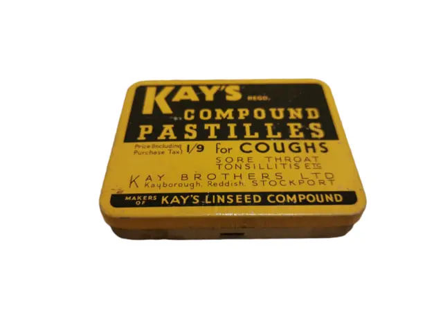Vintage Kay's Compound Pastiles Tin