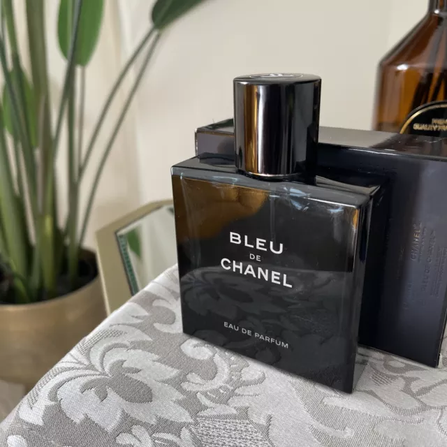 Bleu De Chanel Eau De Parfum 100ml Empty Bottle And Box Excellent Condition