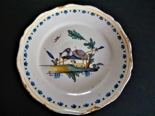 Ancienne Assiette en Faience de Nevers La Rochelle 18eme REVOLUTIONNAIRE