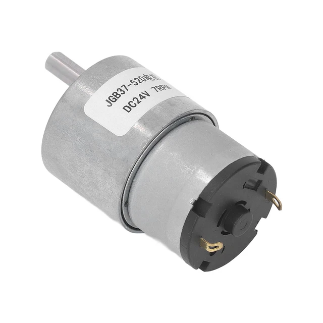 Moteur à Engrenages CC 7 Tr/min à Grande Torsion à Faible Bruit 24 V CC Avec
