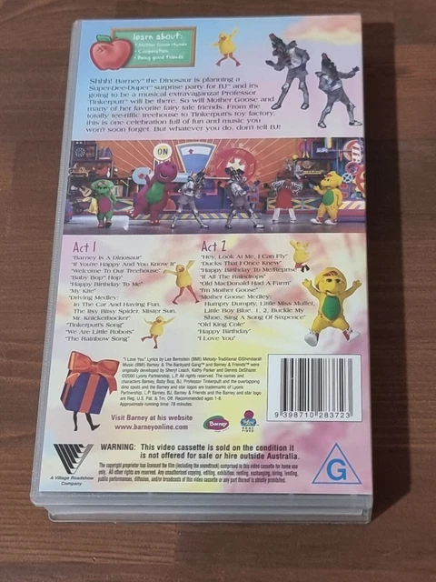 Barney S Big Surprise Live On Stage Vhs Video Tape Pal 1998 14 99 Barney S Big Surprise Live On Stage Vhs Video Tape Pal 1998 14 99
