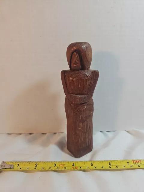 Ancient Rare Hand Carved Wooden Tribal Human Figure Statue Sculpture