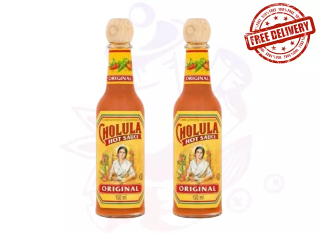 NEW | X2 Original Cholula Hot Sauce Mexican 150ml Premium Hot Sauce|  Free P & P