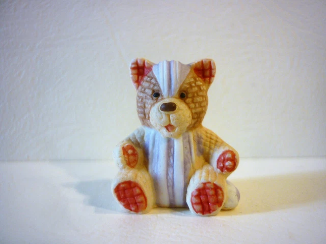 Feve  Nounours Ourson Raye Mat  -    De Lin Et De Raphia 2015   Recto/Ver
