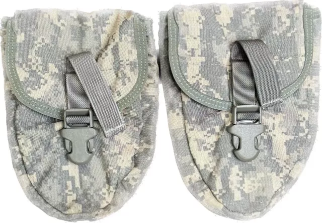 2 Pack! US Army Surplus MOLLE E-Tool/General Purpose Tool Pouches! ACU Camo!