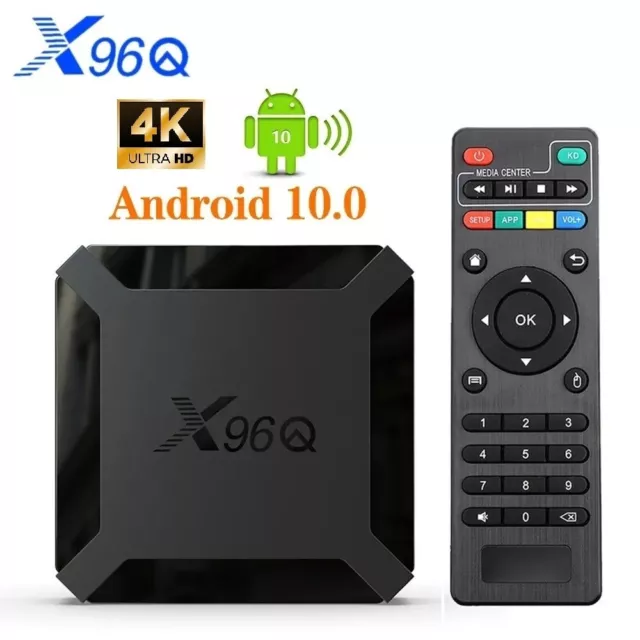 Boîtier X96Q 10.0/Boîte Smart TV 4K Quad-Core WiFi Google Youtube