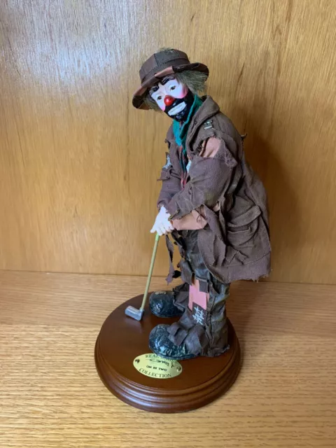 Emmett Kelly Jr Paper Mache Figurine Real Rags Collection. " ONE IN TWO".