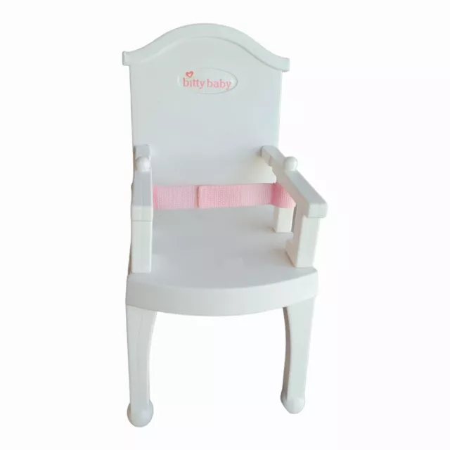 American Girl Bitty Baby Doll White High Chair Toy with Belt Retired No Tray VTG American Girl Bitty Baby Doll White High Chair Toy with Belt Retired No Tray VTG