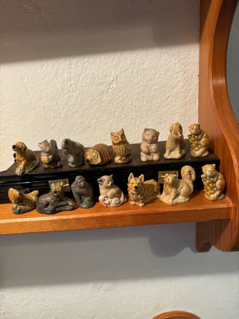 Collection of 15 vintage Wade Whimsies small animal figurines