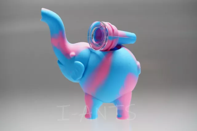 Quality Silicone Hookah Smoke Hand Water Pipe Bubbler 4" Elephant!