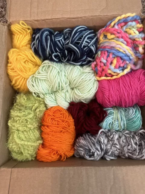 DESTASH Huge Yarn Lot Various Makers Self-Striping Multi Colors Scrap & Freebies