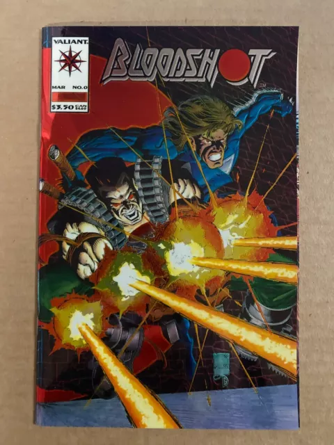 Bloodshot #0 Wraparound Foil Cover 1St Print Valiant Comics(1993)Eternal Warrior