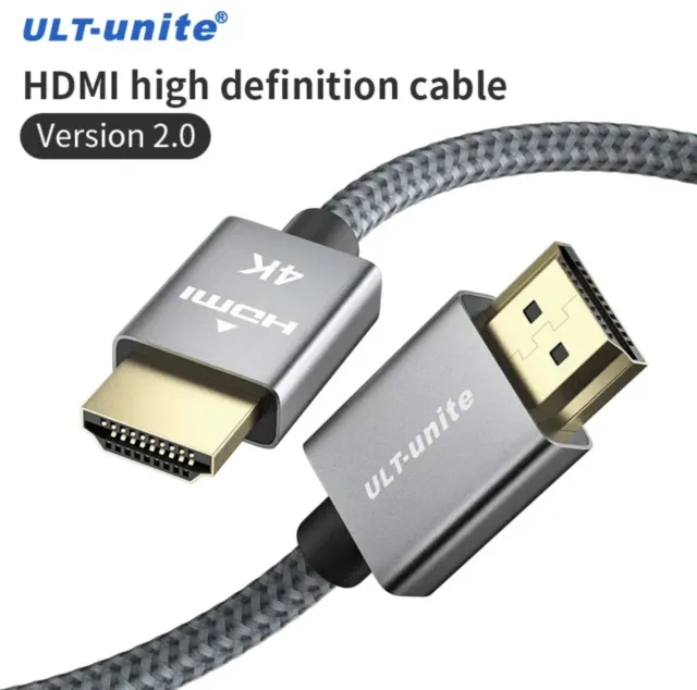 Câble HDMI haute vitesse 4K 18Gbps 2.0 cordon tréssé en ARC UHD TV PC HDR 3D