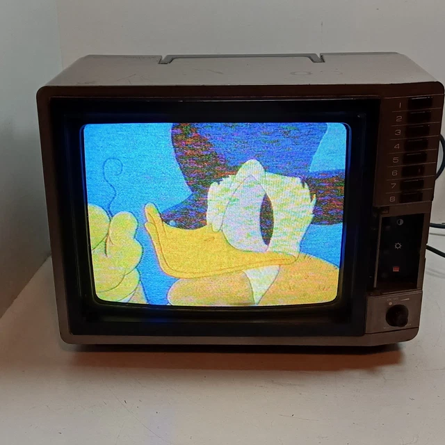 A vintage PYE Rambler 12 black and white portable television
