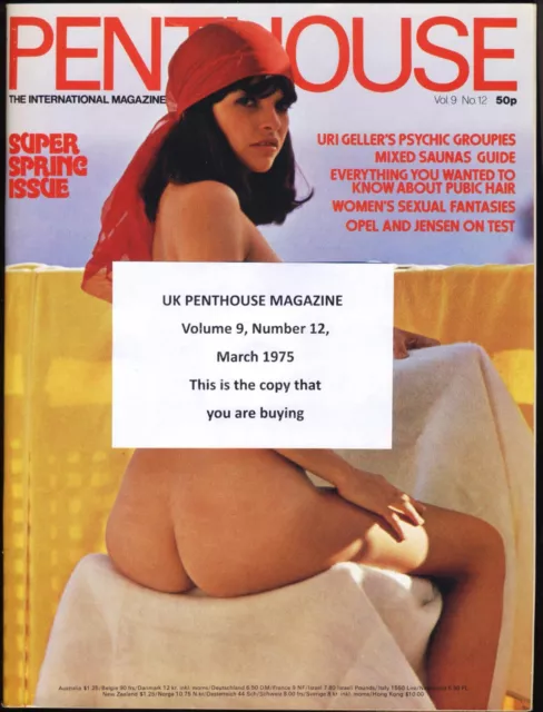 UK PENTHOUSE Magazine, Volume 9, No. 12. 1975. Superb Condition. Free UK p&p