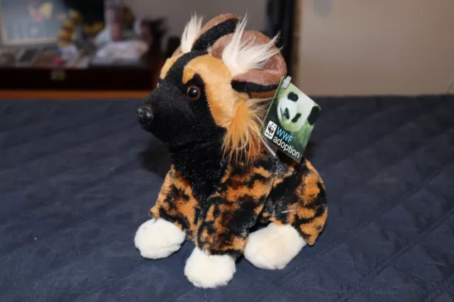 WWF WORLD WILDLIFE Fund African Dog NEW Wild Republic Stuffed Animal