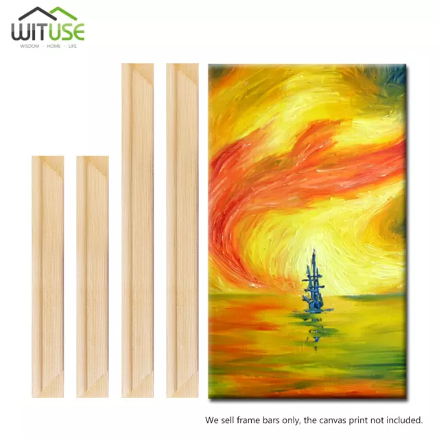 Solid Canvas Stretcher Frame Premium Pine Wood Strips Bars For Oil Paintings Bar