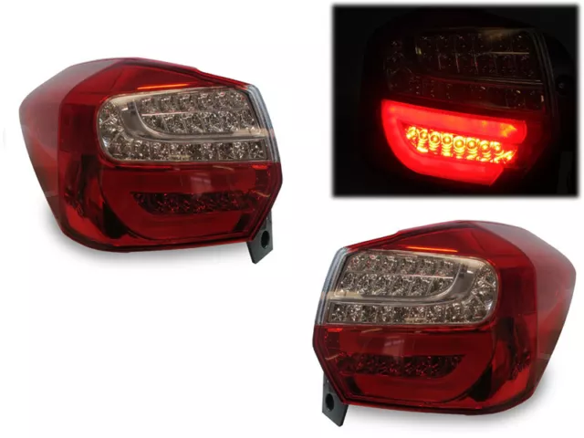 Full LED Light Bar Red/Clear Tail Light For 12-15 Subaru Impreza 5D/XV Crosstrek