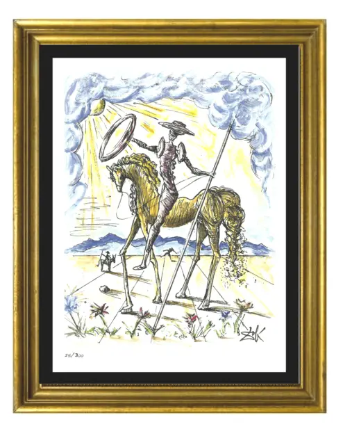 Salvador Dali "Don Quixote" Signed & Hand-Numbered Ltd Ed Print (unframed)