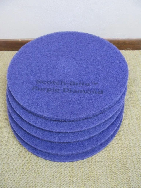 *NEW* 3M SCOTCH-BRITE PURPLE DIAMOND 20 in. FLOOR PAD PLUS 5/CT 08418 FAST SHIP~