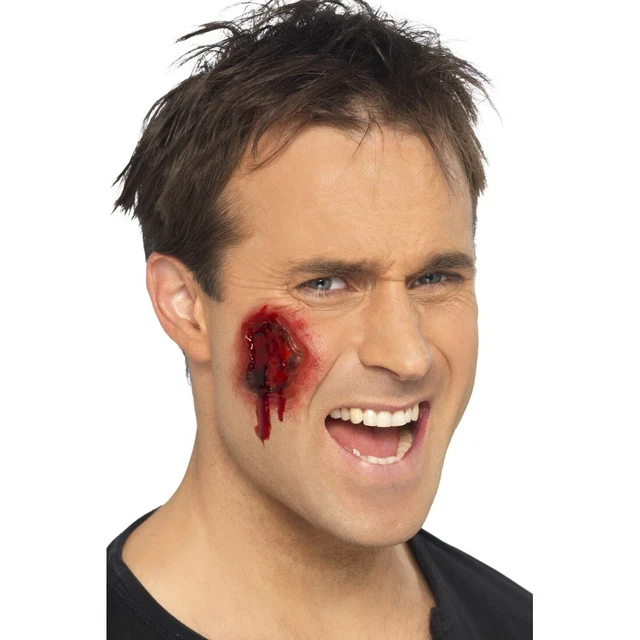Halloween Ferita Zombie Platzwunde Lattice Trucco Kunstwunde Make Up Sanguinante