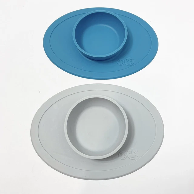 Ez Pz Tiny Bowl Playmat set Blue Grey