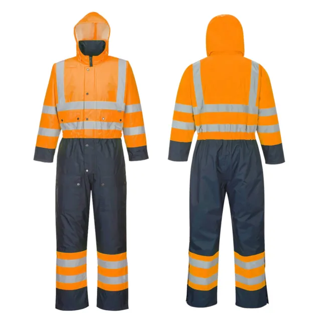 Hi-Vis Winter Coverall Portwest orange hohe Sichtbarkeit Overall Anzug Größe wählen