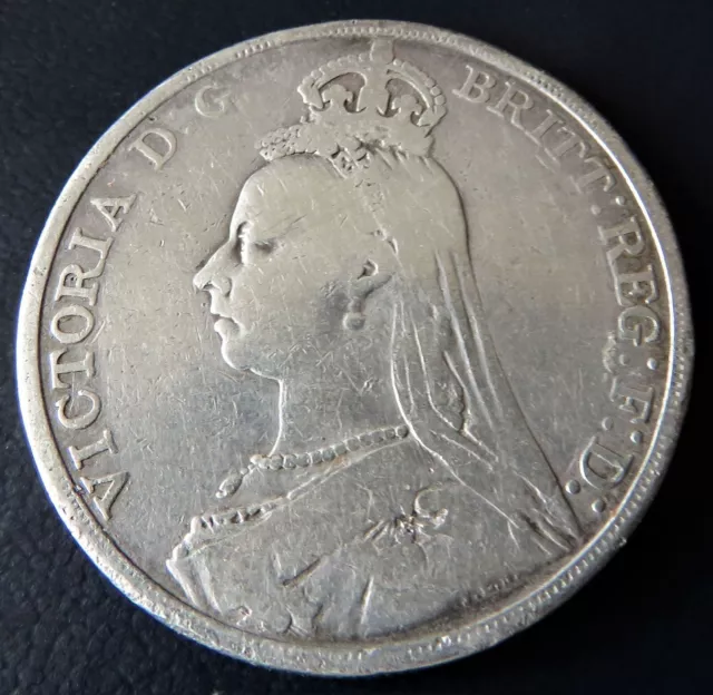 British Coin - Victoria -  - Silver Crown 1892 - Metal 0.925 Sterling Silver