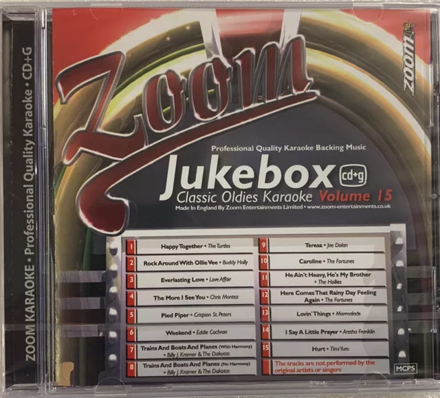Zoom Jukebox Classic Oldies Karaoke Volume 15 - CDG Disc