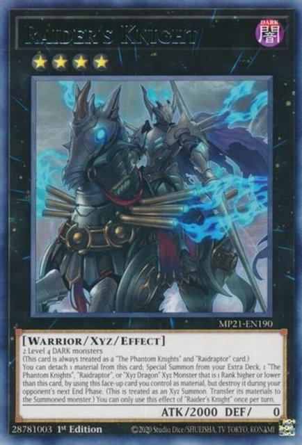 Yugioh! Raider's Knight - MP21-EN190 - Rare - 1st Edition Near Mint, English