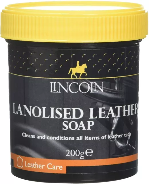 LINCOLN Lanolised Leather Saddle Soap Cleaner Shoes Boots Luggage New Shine