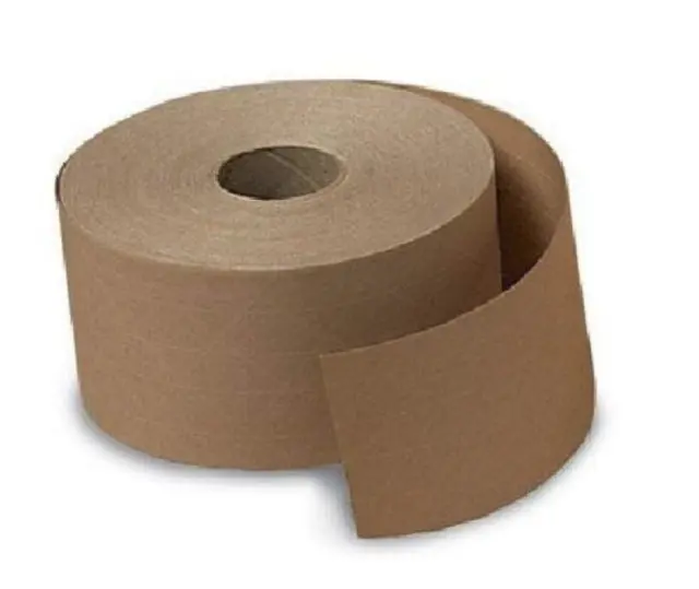 4 ROLLS 2.75" (70mm) x 375' Reinforced Gummed Kraft Paper Tape Water Activated