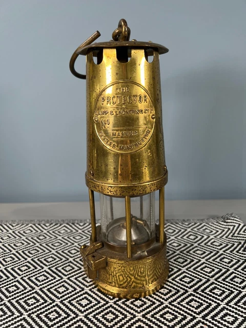 Vintage Miners Lamps Eccles The Protector Lamp & Lighting Co Copper/Brass. RARE