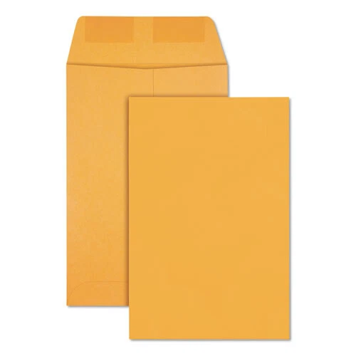 Quality Park Catalog Envelope, #1, Square Flap, Gummed Closure, 6 X 9, Brown Kra
