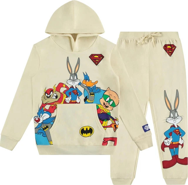 DC Comics Boys Pullover Hoodie and Jogger Sweatpants Set, Superman & Batman...