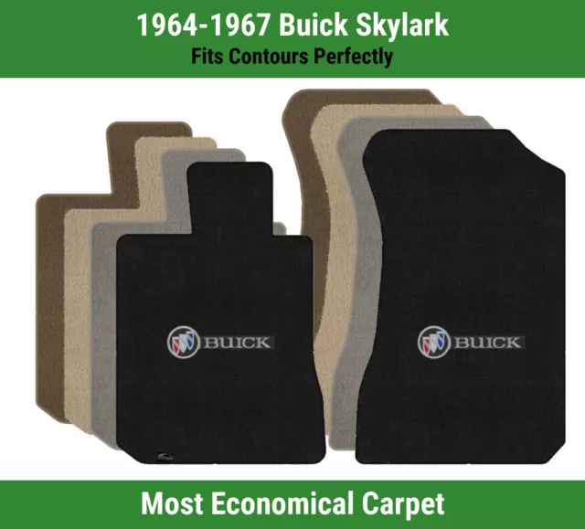 Lloyd Velourtex Front Mats for '64-67 Skylark w/Shield 3 w/Silver on Graphic Bui