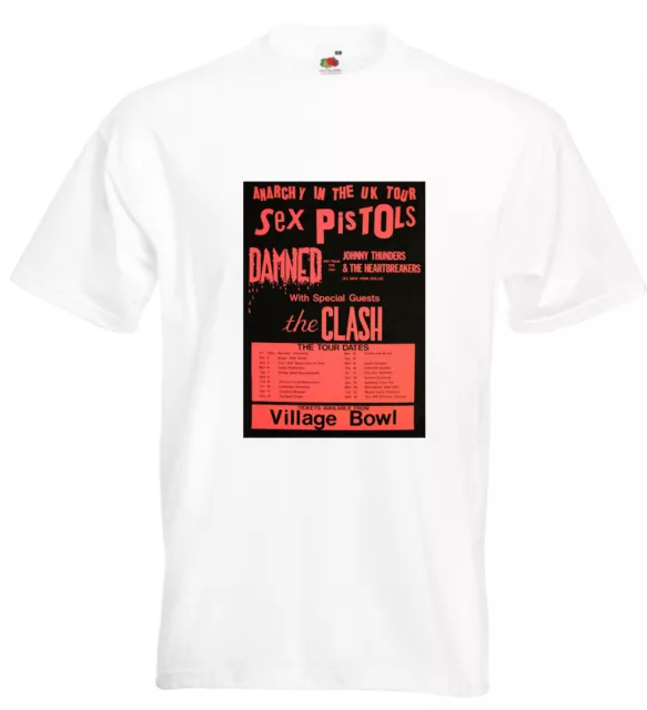 The Clash Anarchy In The UK Tour Concert Poster T Shirt Joe Strummer Mick Jones