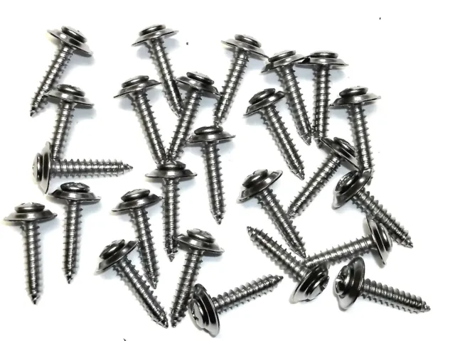 Ford Chrome Trim Screws-#10 x 1" Countersunk Loose Washer- 25 screws- #249