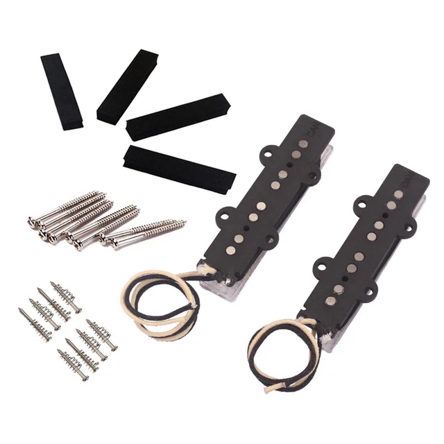 4-String Guitar Parts Single Coil Humbucker Pickups 2x for Jazz Bass Guitars