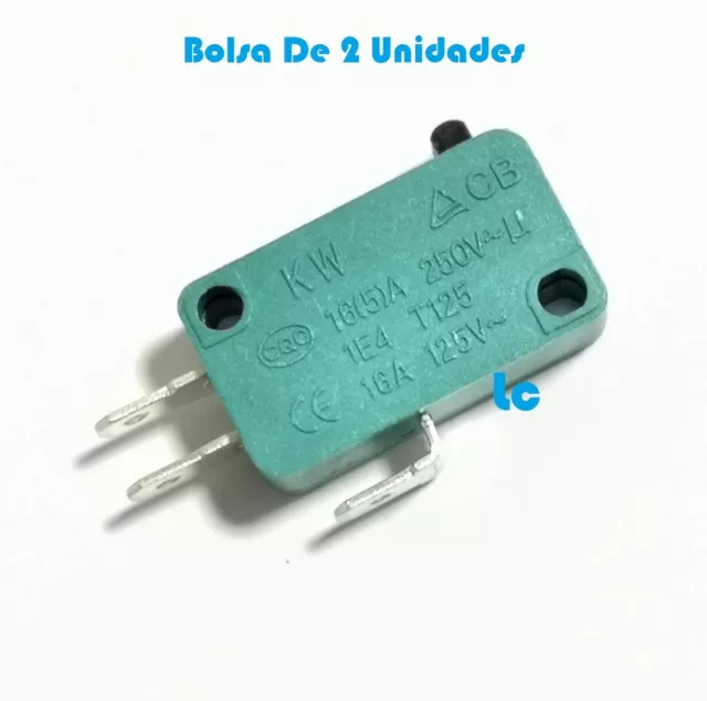 Micro Interruptor Sensor Final De Carrera - NO NC - 16A 250V - Bolsa 2 Unidades