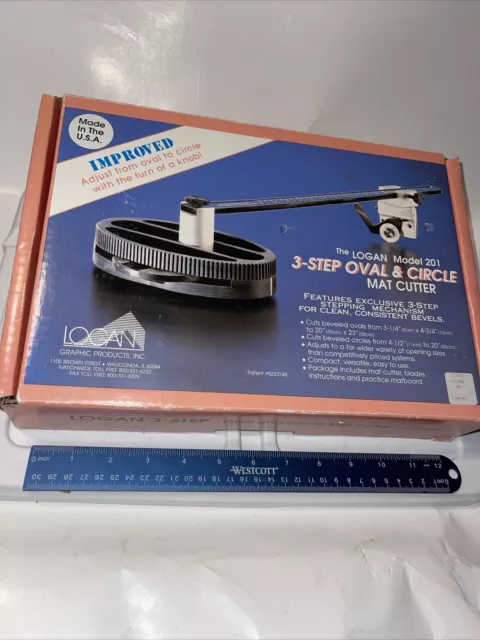 NEW IN BOX! Logan 3-Step Oval and Circle Mat Cutter Model 201. A Graphic Product