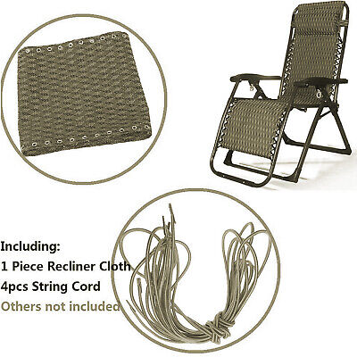 Lacci in Sedia a Sdraio Replacement Cords for Zero Gravity Chair Lace di Ricambio Corde Cavo per Poltrona Lounge Sedie Pieghevoli Relax Sedia Lunga da Giardino Inclinabile Nero Confezione da 4 pezzi 