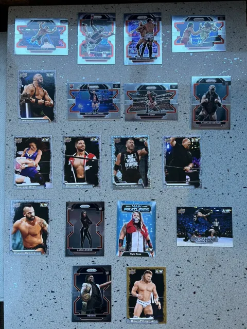 AEW WWE Prizm Panini Upper Deck Card Bundle Joblot Wrestling WWF Raw NXT