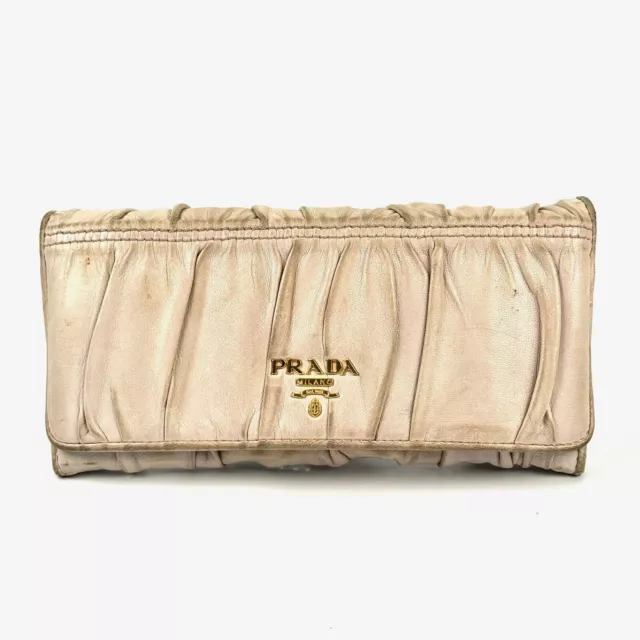 PRADA Nappa Gaufre Long Leather Wallet