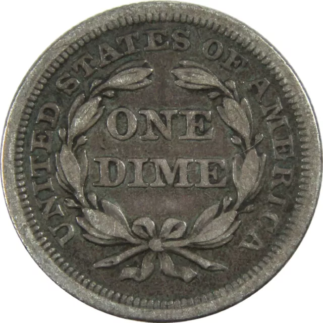 1853 Arrows Seated Liberty Dime F Fine Silver 10c Coin SKU:I12261 2