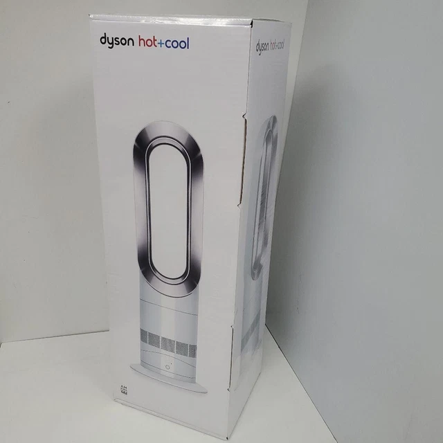 Dyson AM09 Hot & Cool Fan Heater Iron White/Silver  Remote Control Japan New
