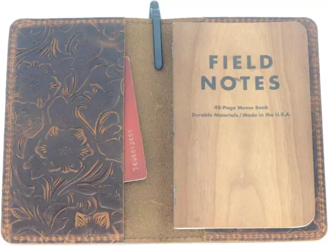 Cubierta de diario de chequera de cuero envejecido para notas de campo Moleskine Cahier Note