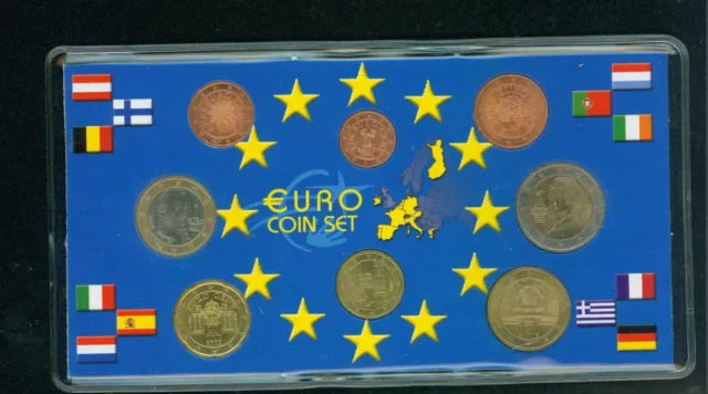 2002 AUSTRIA 8 Coin Uncirculated Euro SET 2€ ; 1€ ; 50; 20; 10;  5 ; 2 ; 1 Cents
