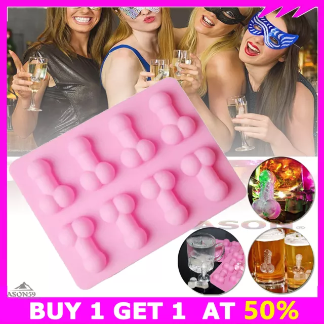 Funny Silicone Ice Cube Tray prank Mold Night Party Ice Maker Penis Ice  Tray